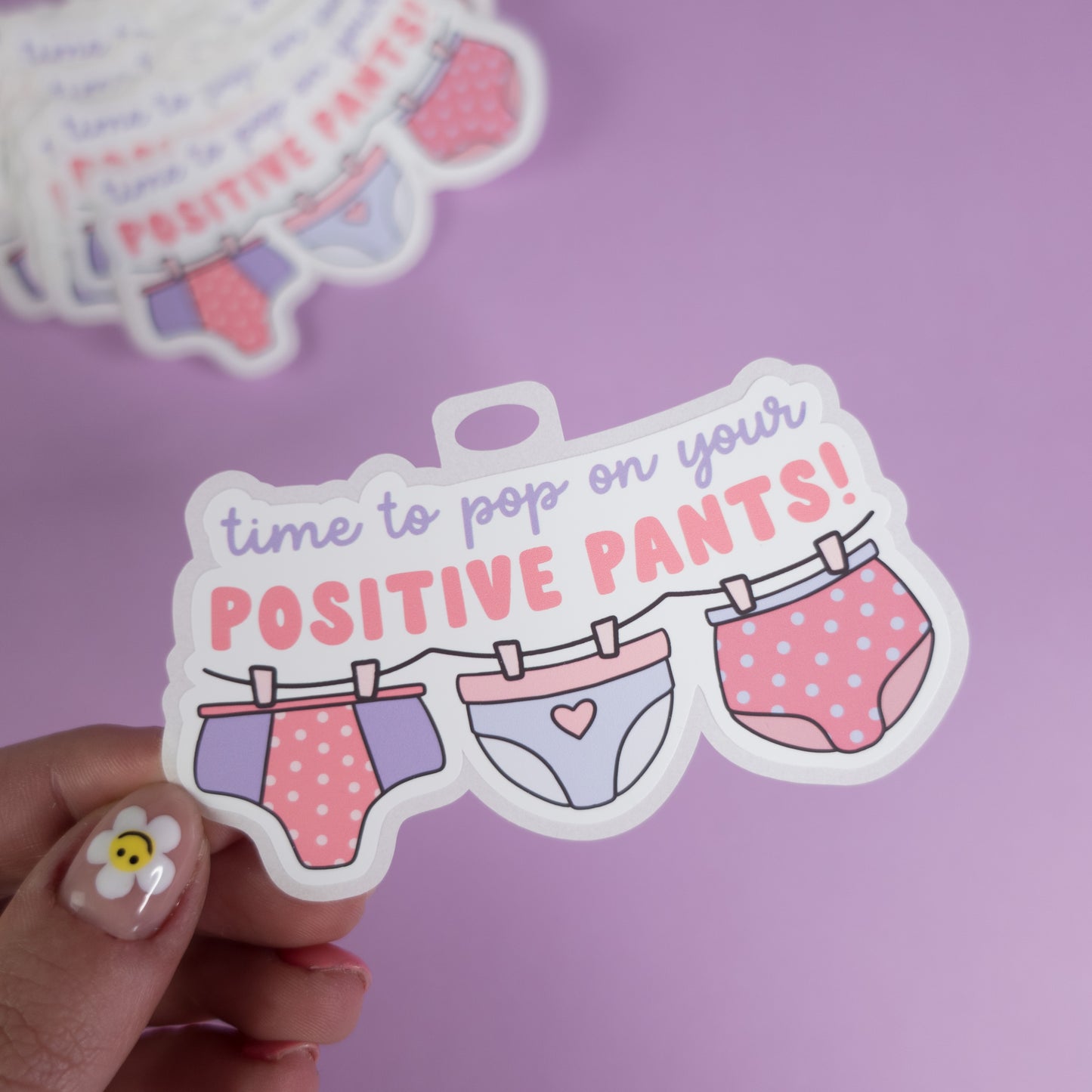 Washing Line Sticker | Put on Your Positive Pants